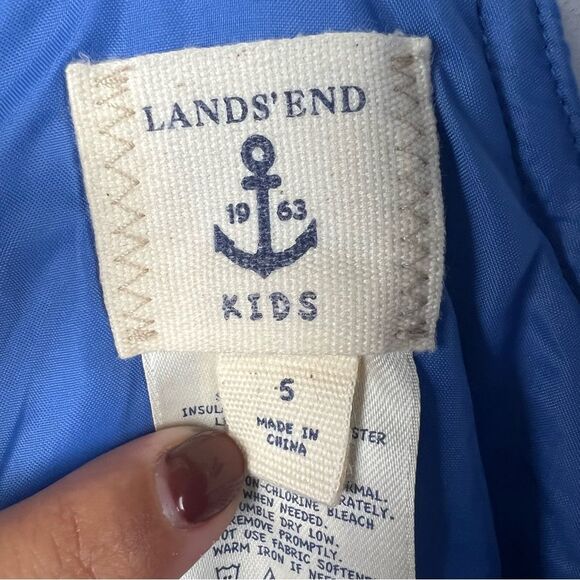 Lands End Kids Waterproof Insulated Size 5 Blue Girls Child - Picture 8 of 10